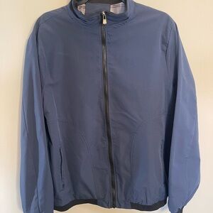 Navy Windbreaker Lightweight Water-Resistant Breathable